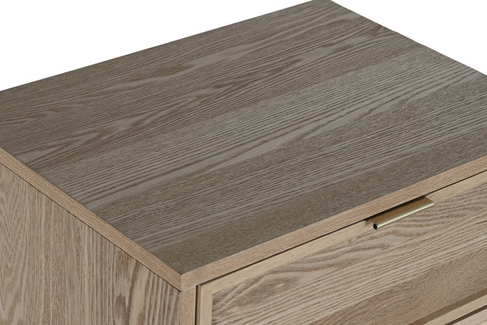 DKD Home Decor Chifonier Tropical con 5 Cajones de Ratan y Abeto, 100 x 52 x 35 cm