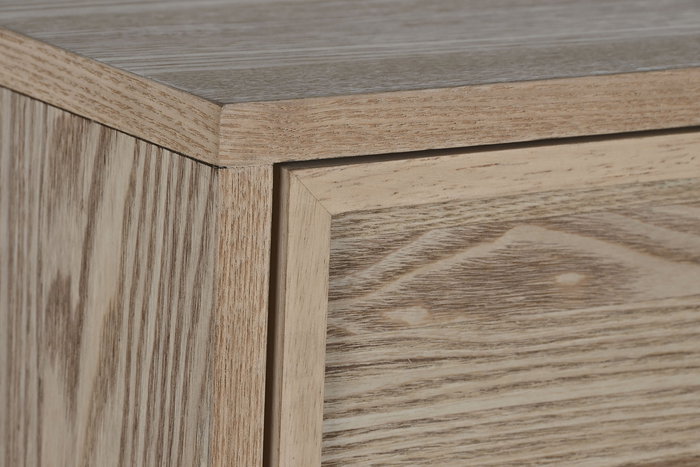 DKD Home Decor Chifonier Tropical con 5 Cajones de Ratan y Abeto, 100 x 52 x 35 cm