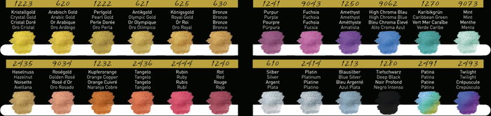 Finetec Set de acuarelas nacaradas Colourful de 24 colores