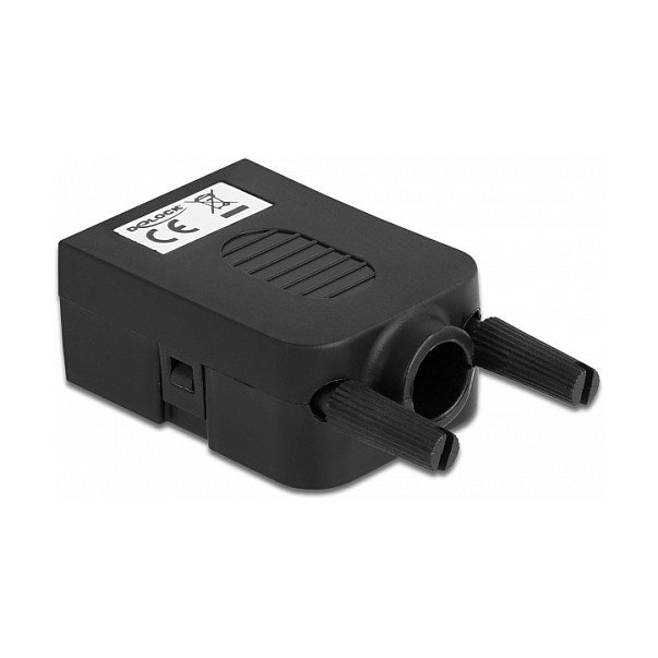 DeLOCK 66257 Conector D-Sub9 Hembra a Bloque de Terminales con Carcasa