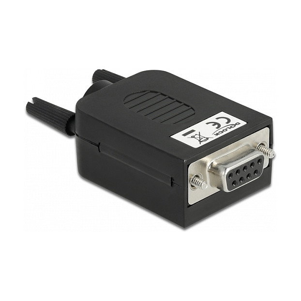 DeLOCK 66257 Conector D-Sub9 Hembra a Bloque de Terminales con Carcasa