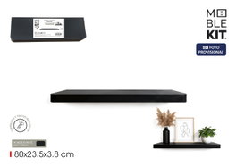 Moblekit Estante Flotante ISAR Black 80x23.5x3.8 cm
