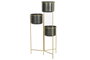 DKD Home Decor Macetero Glam Dorado Negro 21 x 80 x 30 cm