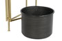 DKD Home Decor Macetero Glam Dorado Negro 21 x 80 x 30 cm
