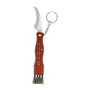 El Zorro Navaja Setas Acero Inoxidable con Llavero y Funda, Hoja 6,5 cm