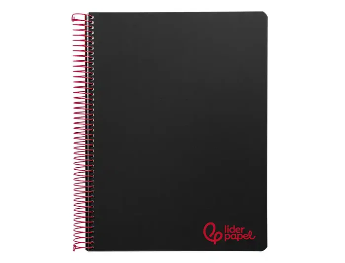 Liderpapel Cuaderno Espiral Micro Wonder A4 Negro 120 Hojas Cuadriculado 5mm