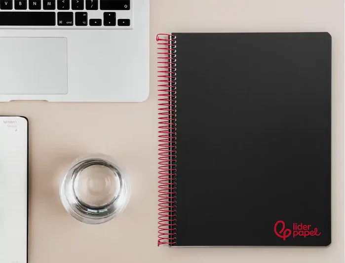 Liderpapel Cuaderno Espiral Micro Wonder A4 Negro 120 Hojas Cuadriculado 5mm