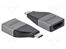 DeLOCK Adaptador USB Type-C a HDMI 4K 60 Hz + HDR Gris