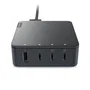 Lenovo G0A6130WEU Cargador Multipuerto 130W con 4 Puertos (3 USB-C + 1 USB-A) Universal, Negro, Cable 1.8m, para EU