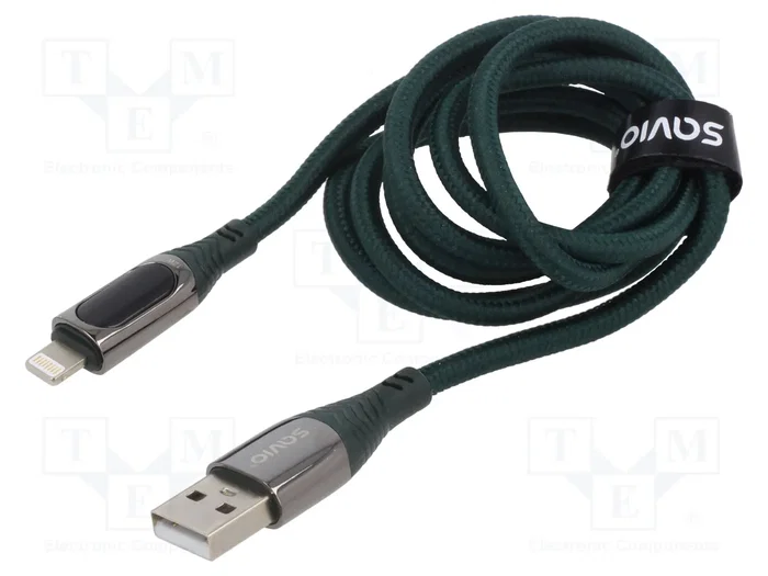 SAVIO Cable USB 2.0 con conector Apple Lightning a USB A, 1m, negro SAVIO Cable USB 2.0 con conector Apple Lightning a USB A, 1m, negro