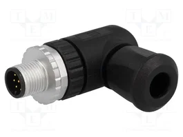 HARTING Conector M12 macho de 8 pines, industrial, 90°