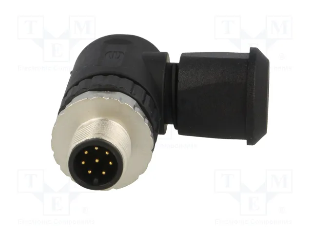 HARTING Conector M12 macho de 8 pines, industrial, 90°