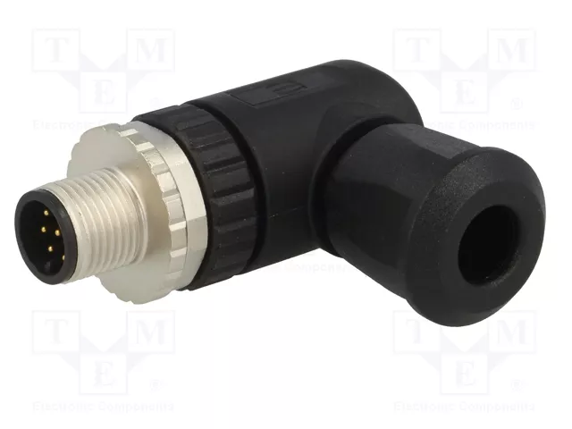 HARTING Conector M12 macho de 8 pines, industrial, 90°