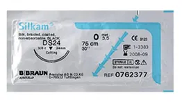 B. Braun Sutura Silkam Black 2 HS30 75 cm 36Ud