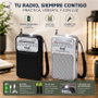 SAMI Radio Sami 2 bandas bolsillo negro con linterna y bate
