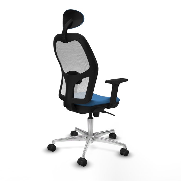PIQUERAS Y CRESPO Silla de oficina Jorquera con mecanismo Sincro, Azul claro y Blanco