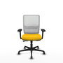 PIQUERAS Y CRESPO Silla de oficina Haches Amarillo y Blanco con mecanismo Sincro/Traslack