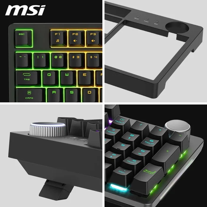 MSI FORGE GK320 Teclado gaming mecánico tamaño estándar interruptores rojos retroiluminación RGB negro AACBD58904