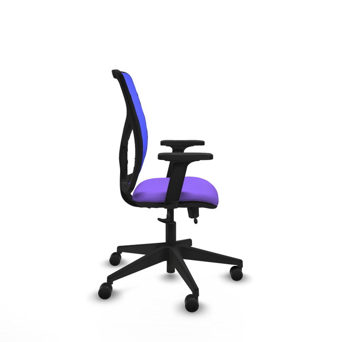 PIQUERAS Y CRESPO Silla de oficina Motilla con mecanismo Sincro/Traslack, Tela Lila y Malla Azul PIQUERAS Y CRESPO Silla de oficina Motilla con mecanismo Sincro/Traslack, Tela Lila y Malla Azul