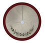 DKD Home Decor Base para Árbol de Navidad de Poliéster Rojo 90x90x2 cm