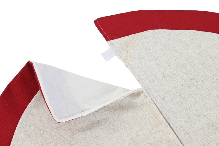 DKD Home Decor Base Árbol Navidad Tradicional Rojo Beige Poliester 90 x 90 x 2 cm DKD Home Decor Base Árbol Navidad Tradicional Rojo Beige Poliester 90 x 90 x 2 cm