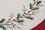 DKD Home Decor Base Árbol Navidad Tradicional Rojo Beige Poliester 90 x 90 x 2 cm