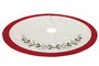 DKD Home Decor Base Árbol Navidad Tradicional Rojo Beige Poliester 90 x 90 x 2 cm