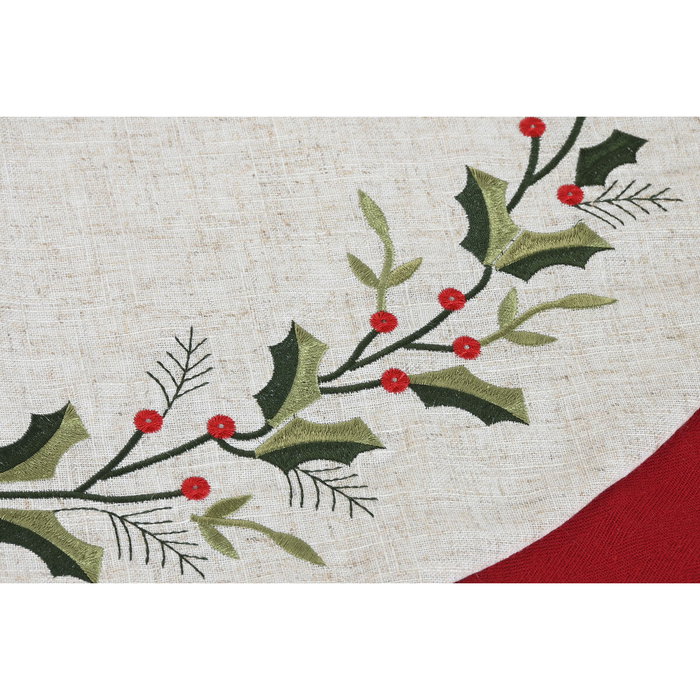 DKD Home Decor Base para Árbol de Navidad de Poliéster Rojo 90x90x2 cm DKD Home Decor Base para Árbol de Navidad de Poliéster Rojo 90x90x2 cm