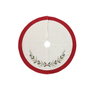 DKD Home Decor Base para Árbol de Navidad de Poliéster Rojo 90x90x2 cm