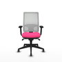 PIQUERAS Y CRESPO Silla de oficina Horna Rosa y Blanca con Mecanismo Sincro