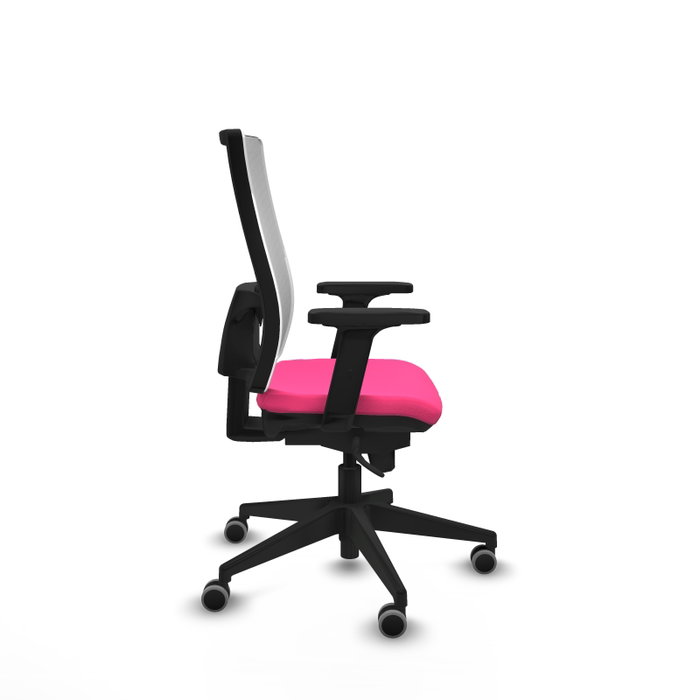 PIQUERAS Y CRESPO Silla de oficina Horna Rosa y Blanca con Mecanismo Sincro PIQUERAS Y CRESPO Silla de oficina Horna Rosa y Blanca con Mecanismo Sincro