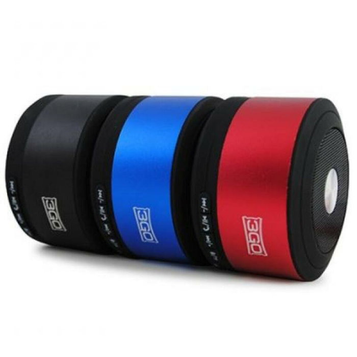 3go Tempo Altavoz Bluetooth 4.0 con MicroSD y Radio FM, Negro