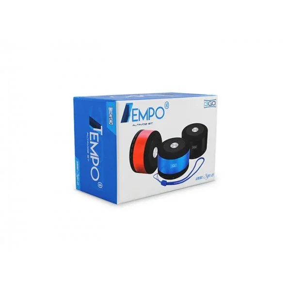 3go Tempo Altavoz Bluetooth 4.0 con Micro SD, Negro
