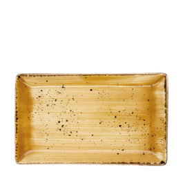 Summa Spiral/Rustic Fuente Rectangular Amarilla 27x16 cm (Set de 6)