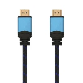 AISENS - CABLE HDMI V2.0 PREMIUM ALTA VELOCIDAD / HEC 4K@60HZ 18GBPS, A/M-A/M, NEGRO/AZUL, 1.0M