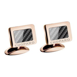 Chopard Gemelos Classic Racing Carbon Oro Rosa 2cm