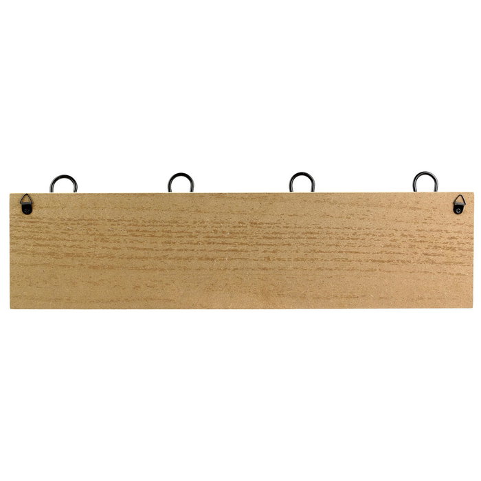 Home Deco Factory Perchero de Pared de 4 Ganchos Dobles, Estilo Industrial
