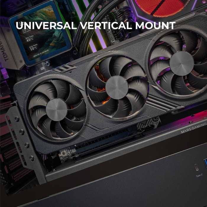 Mars Gaming MCAGCV Kit de montaje vertical para VGA 3 slots Negro