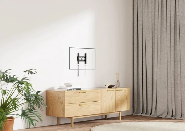 Fonestar FIX-022BA Soporte TV Fijo para Pared, 23-55 Pulgadas (58.4-139.7 cm), Hasta 45 kg, Compatibilidad VESA 75x75-200x200, Color Negro