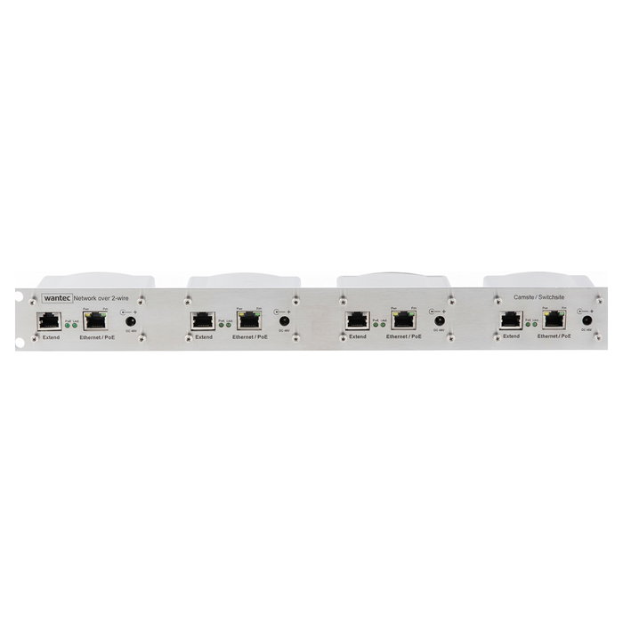 Wantec D-Serie Conmutador de Rack 19" 2WIP RJ45, 4 Puertos en Lado del Switch