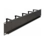 DeLOCK Panel de gestión de cables de 19″ con 10 ganchos de plástico 2U negro