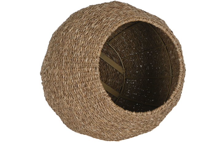DKD Home Decor Mesita Auxiliar Seagrass Natural 44x44x43 cm