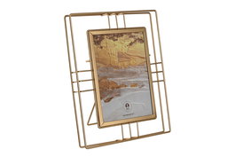 DKD Home Decor Marco de Foto 13x18 cm Dorado Metal y Cristal 23.5 x 18.5 x 2.5 cm