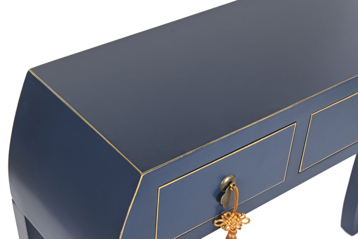 Consola Oriental DKD Home Decor Azul Dorado 26 x 80 x 96 cm Consola Oriental DKD Home Decor Azul Dorado 26 x 80 x 96 cm