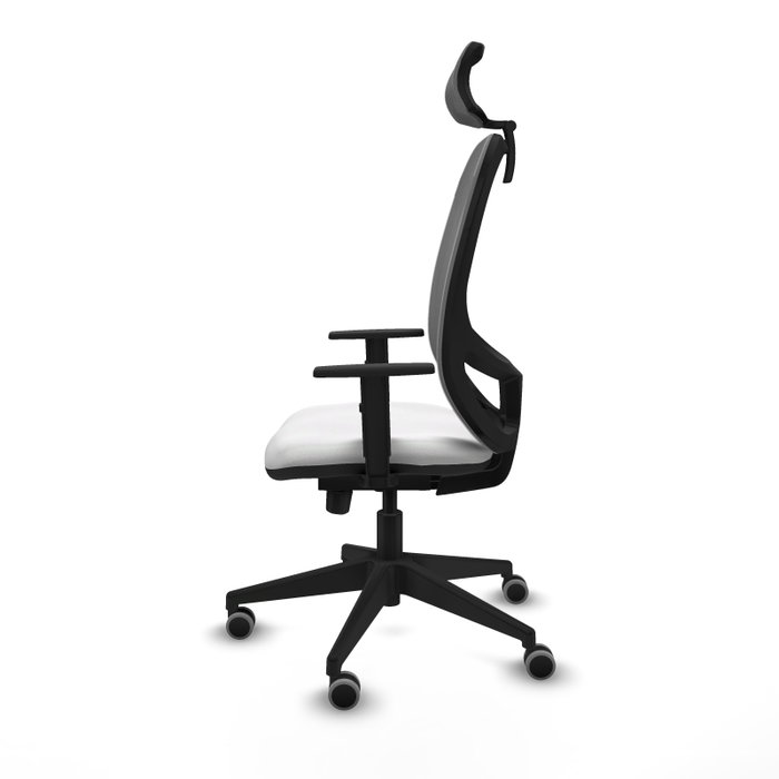 PIQUERAS Y CRESPO Silla de oficina Cilanco con mecanismo Sincro/Traslack, Tela Blanca y Malla Gris PIQUERAS Y CRESPO Silla de oficina Cilanco con mecanismo Sincro/Traslack, Tela Blanca y Malla Gris