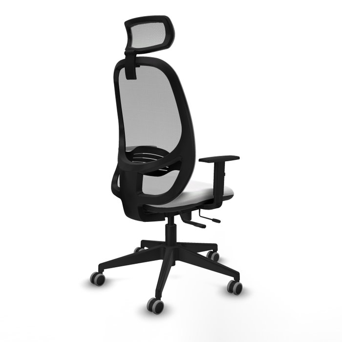 PIQUERAS Y CRESPO Silla de oficina Cilanco con mecanismo Sincro/Traslack, Tela Blanca y Malla Gris PIQUERAS Y CRESPO Silla de oficina Cilanco con mecanismo Sincro/Traslack, Tela Blanca y Malla Gris