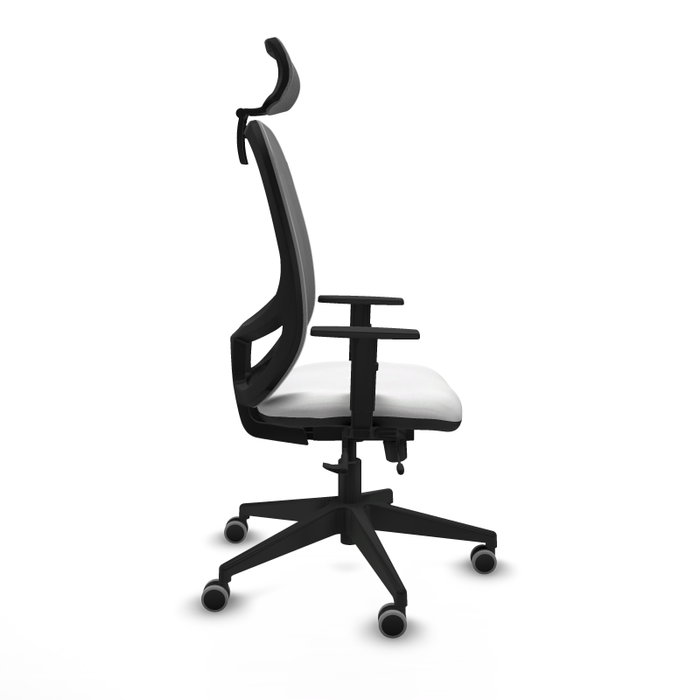 PIQUERAS Y CRESPO Silla de oficina Cilanco con mecanismo Sincro/Traslack, Tela Blanca y Malla Gris PIQUERAS Y CRESPO Silla de oficina Cilanco con mecanismo Sincro/Traslack, Tela Blanca y Malla Gris