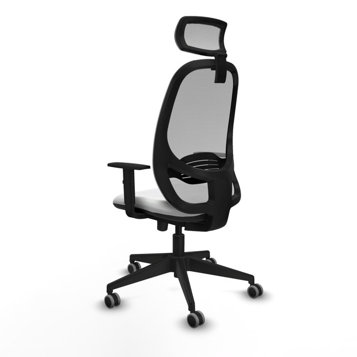 PIQUERAS Y CRESPO Silla de oficina Cilanco con mecanismo Sincro/Traslack, Tela Blanca y Malla Gris PIQUERAS Y CRESPO Silla de oficina Cilanco con mecanismo Sincro/Traslack, Tela Blanca y Malla Gris