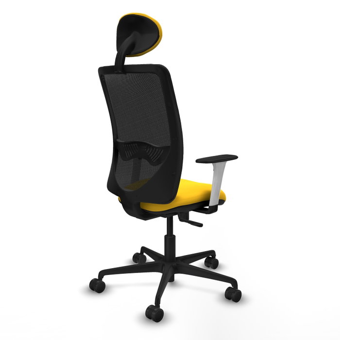 PIQUERAS Y CRESPO Silla de oficina Zulema con mecanismo Sincro, Amarillo y Negro
