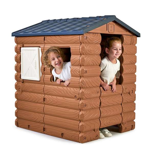 Feber Casa de Juegos Camping Cottage de Plástico para Niños, Multicolor - 104x90x1,18 cm